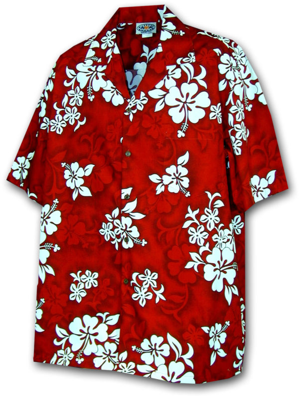 Pacific Legend Červená havajská košile s motivem květů Velikost: XXL