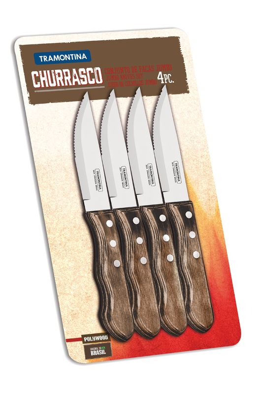 Tramontina Churrasco Steakový nůž Jumbo - hnědé dřevo