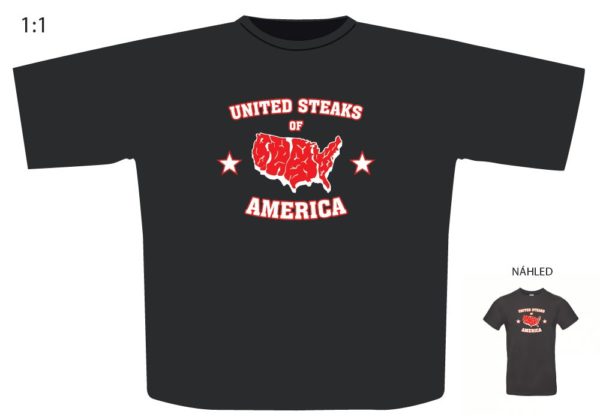 Triko s motivem "United Steaks of America" Velikost: XXL