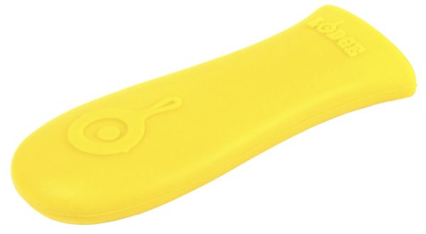 Žlutý ochranný silikonový návlek na rukojeť litinové pánve Lodge