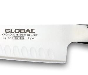 Japonský šéfkuchařský nůž s prolisy Global G-77