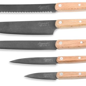 Laguiole Style de Vie Sada nožů s magnetickým stojanem Innovation  - rukojeť  z dubového dřeva