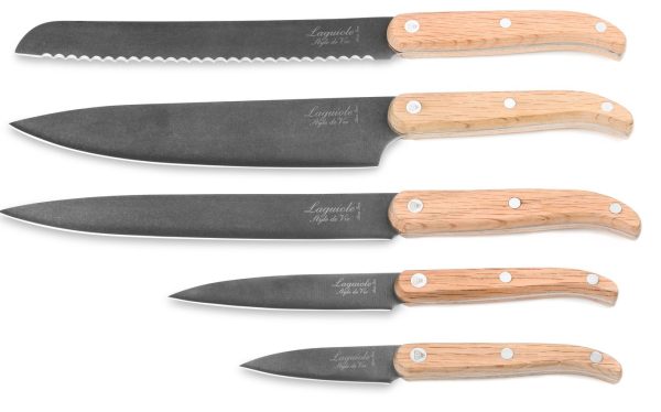 Laguiole Style de Vie Sada nožů s magnetickým stojanem Innovation  - rukojeť  z dubového dřeva