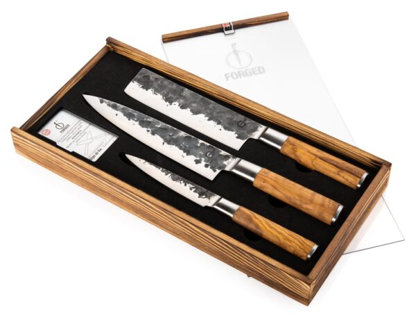 3-dílná sada nožů FORGED Olive
