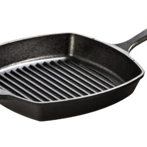Čtvercová litinová grilovací pánev Lodge 26 cm