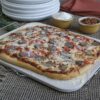 Pizza Craft Obdelníkový keramický pizza kámen 38 x 30 cm se dvěma madly - Image 2