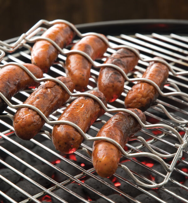 Steven Raichlen Best of Barbecue Nerezový rošt na grilování klobás