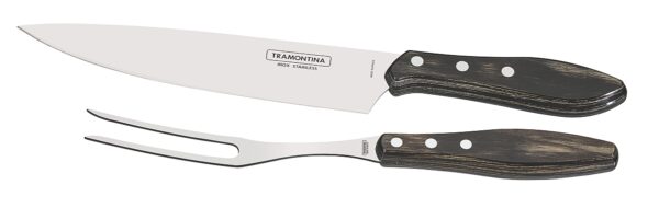 Tramontina Churrasco Steakový porcovací příbor Tramontina tmavé dřevo