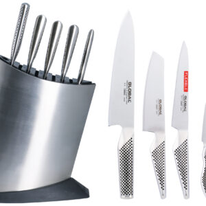 Sada 5 japonských nožů Global s blokem