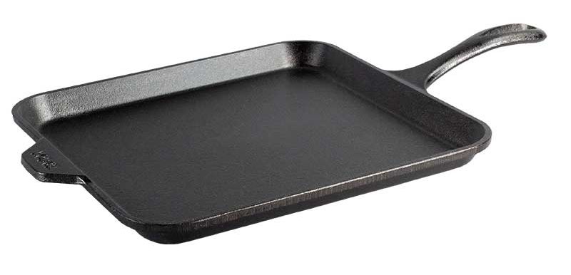 Čtvercová nízká litinová pánev Lodge