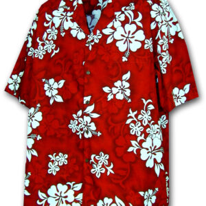 Pacific Legend Červená havajská košile s motivem květů Velikost: XXL