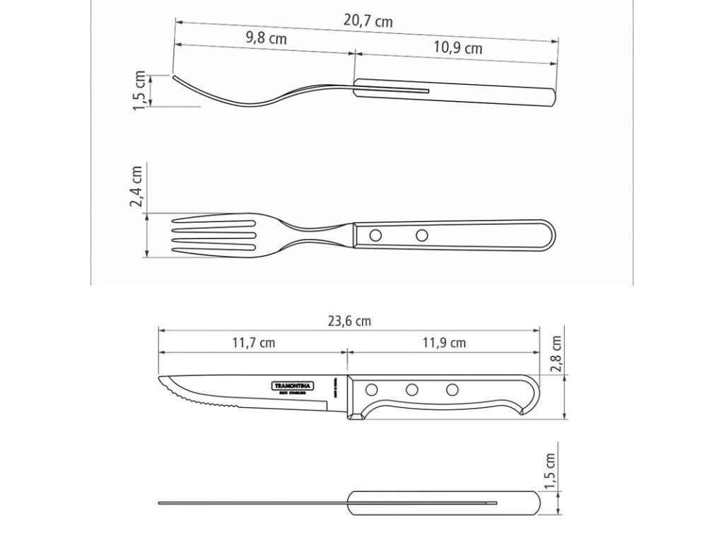 Tramontina Churrasco Set BBQ příborů Tramontina Gaucho - červený, 12 ks - Obrázek 3