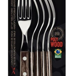 Tramontina Churrasco Steaková vidlička - hnědé dřevo