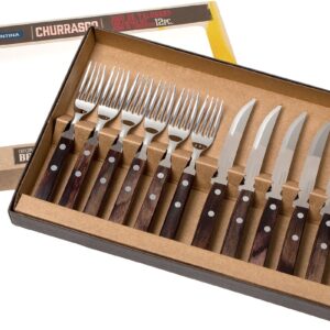 Tramontina Churrasco Steakový příbor - hnědé dřevo