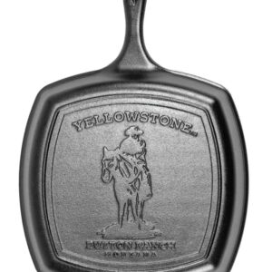 Čtvercová litinová grilovací pánev Lodge Yellowstone 26 cm