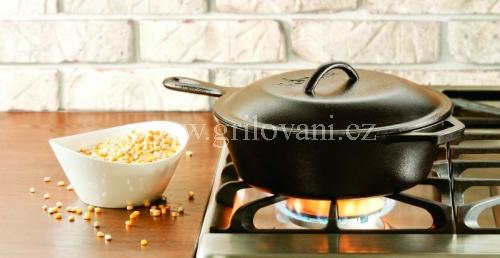 Hluboká litinová pánev Lodge 26 cm s poklicí - Obrázek 2