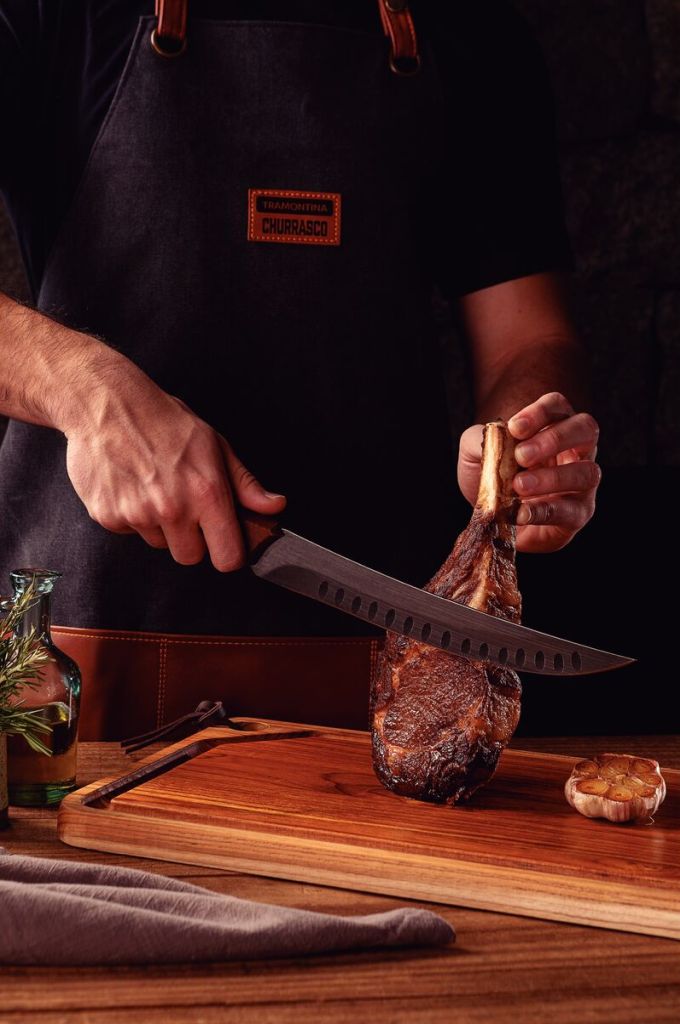Řeznický nůž Tramontina Churrasco Black FSC 25 cm - Obrázek 2