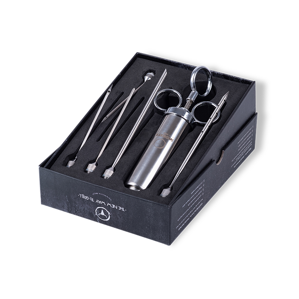 Moesta BBQ Nerezový vstřikovač marinády s 5 různými jehlami - Obrázek 2