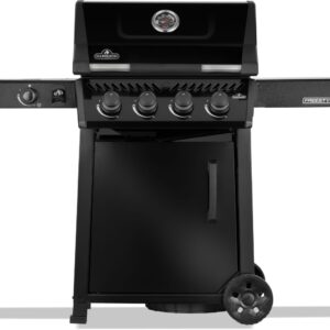 Plynový gril Napoleon Freestyle 425 s bočním hořákem a dvířky - černý