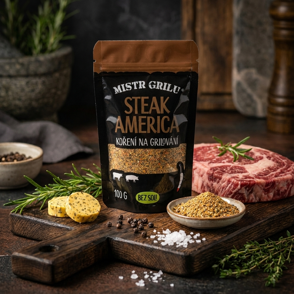 Grilovací koření Mistr grilu Steak America BEZ SOLI, 100 g - Obrázek 3