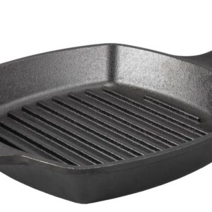 Čtvercová litinová grilovací pánev Lodge 26 cm