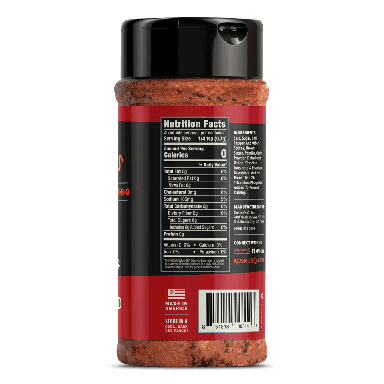 BBQ koření Kosmo´s Q HOT Dirty Bird, 311 g - Obrázek 3