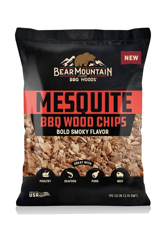 Bear Mountain BBQ Dřevěné štěpka Bear Mountain k zauzování v grilu - mesquite
