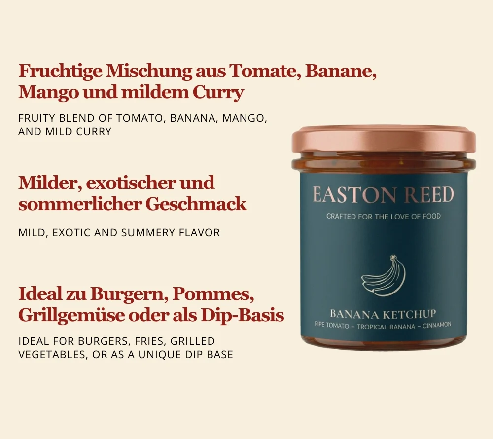 Easton Reed Banana Ketchup, 280 ml - Obrázek 3