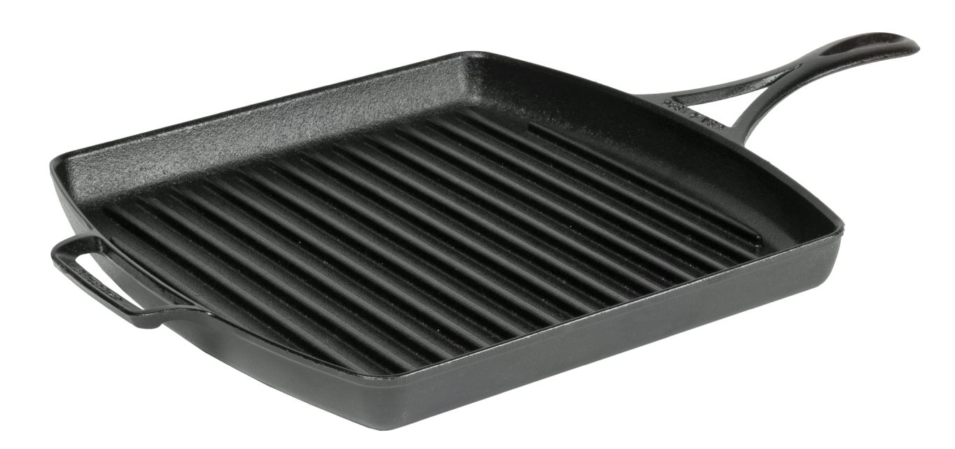 Čtvercová nízká litinová grilovací pánev Lodge Blacklock 30 cm